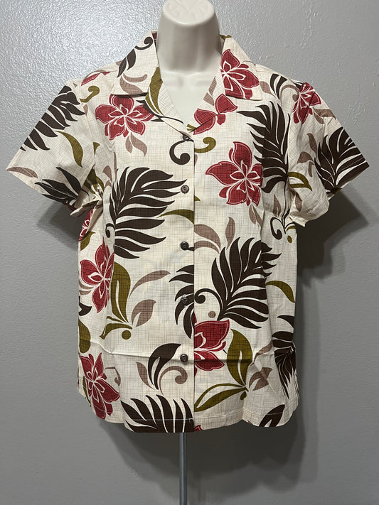 Women’s Tropical Palm Aloha Shirt