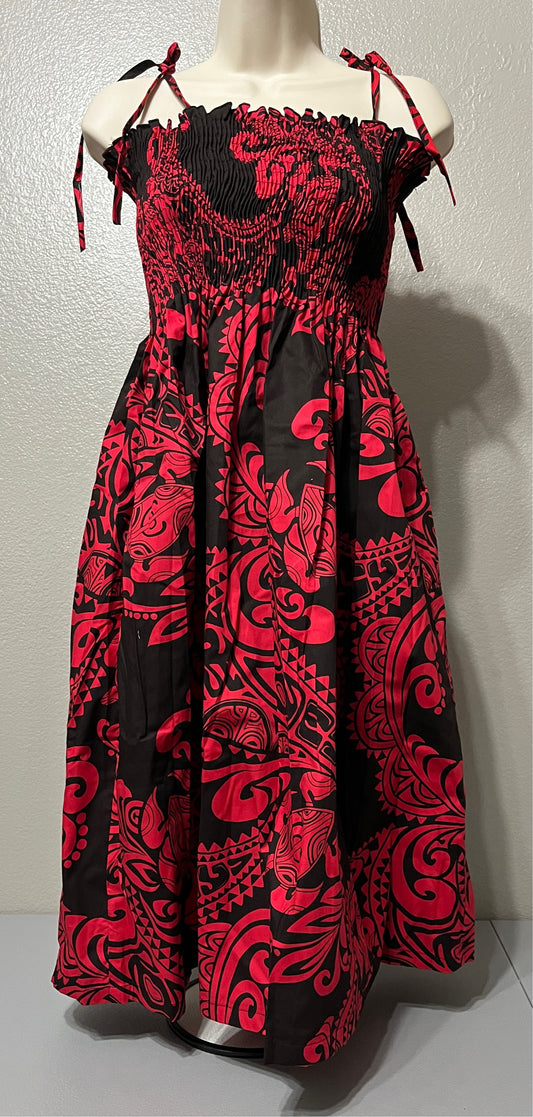 Women’s Red/Black Tribal Dress