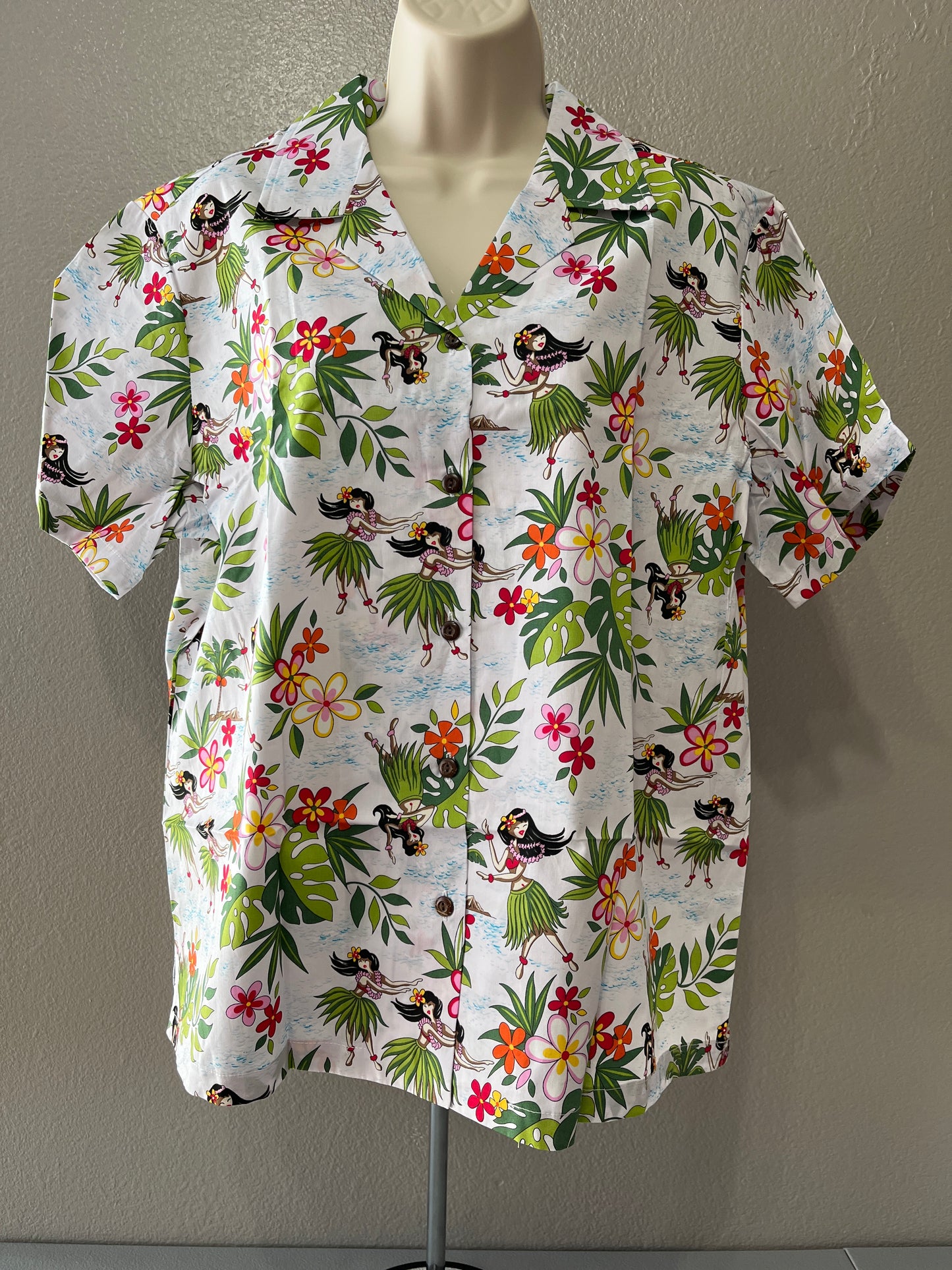 Women’s Hula Dancer Aloha Shirt