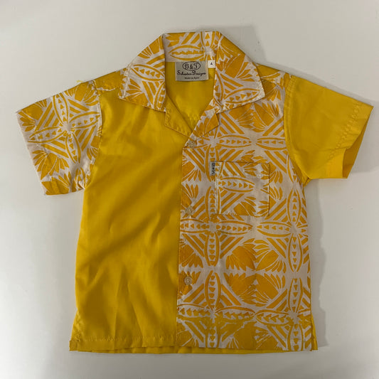 Boys Yellow Aloha Shirt