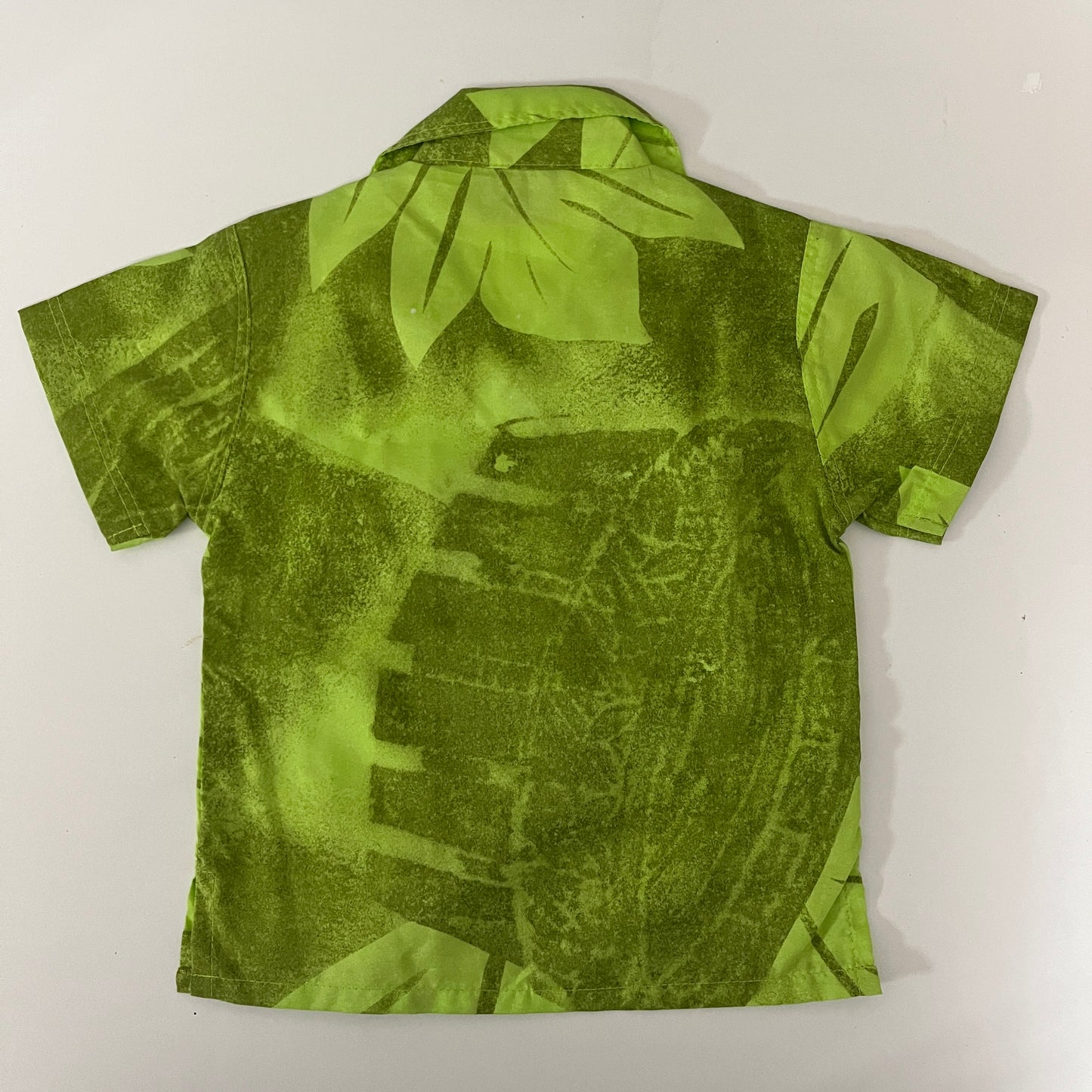 Boys Green Leaf Aloha Shirt