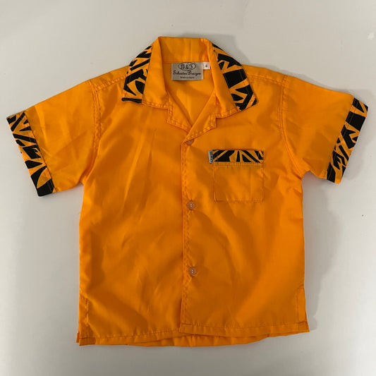 Boys Orange Aloha Shirt